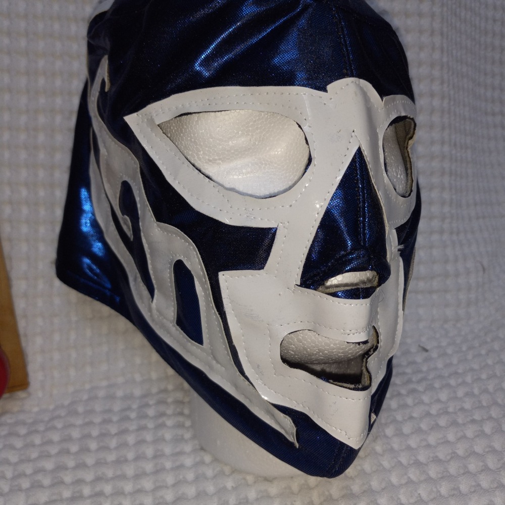 Mexican Luchador Adult Wrestling Mask Diablo Azul (Blue Devil) fight Halloween